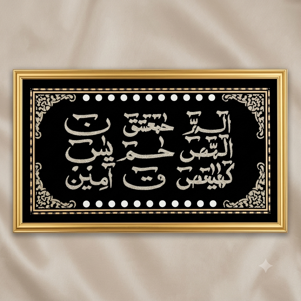 Premium Islamic Wall Frame – Huroof-e-Muqatta'at (حروف مقطعات) Calligraphy